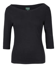C of C LADIES 3/4 SLEEVE BOAT NECK TEE - 1BT3