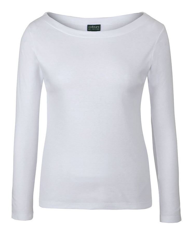 C of C  LADIES L/S BOAT NECK TEE -  1BTL