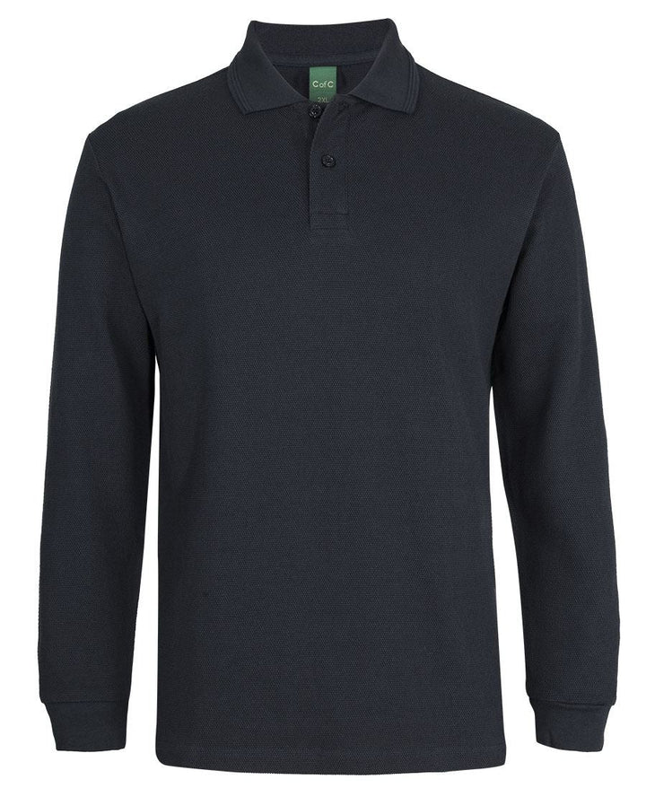 C of C L/S 320G POPCORN COTTON POLO - 2PCL
