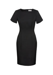Womens Cool Stretch Short Sleeve Shift Dress-30112-biz-corporates