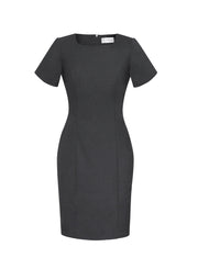 Womens Comfort Wool Stretch Short Sleeve Shift Dress-34012-biz-corporates