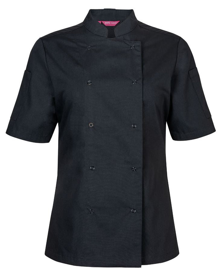 JB's LADIES S/S SNAP BUTTON CHEFS JACKET - 5CJS1