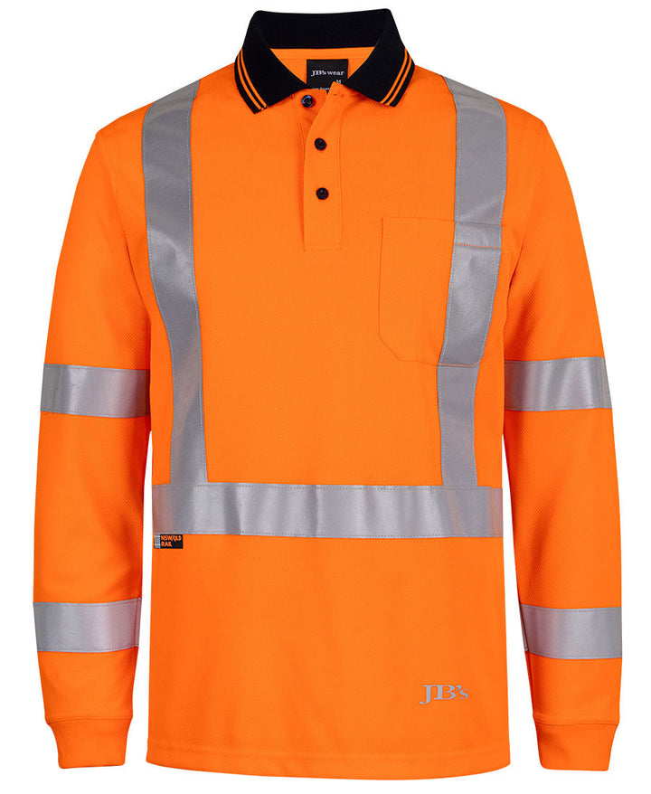 JB's HV L/S NSW/QLD RAIL X-BACK POLO - 6DAQL