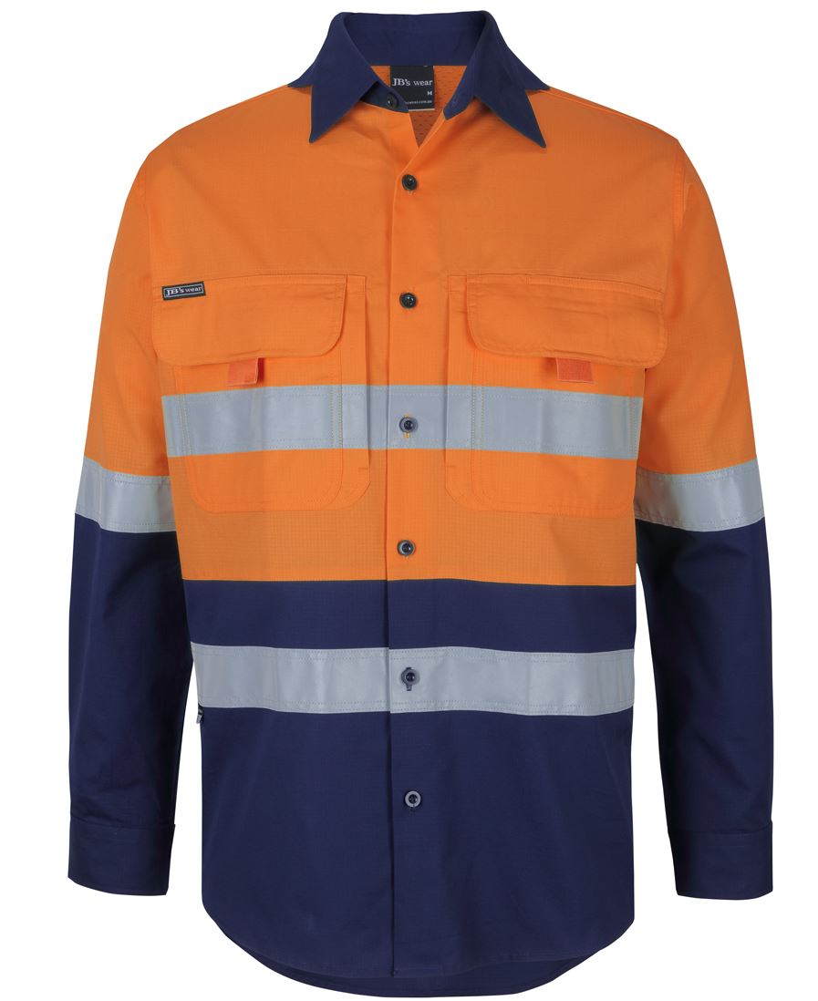 JB's HV (D+N) L/S RIPSTOP FISHING SHIRT - 6DNRL
