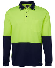 JB's HV L/S COTTON BACK POLO -  6HPL