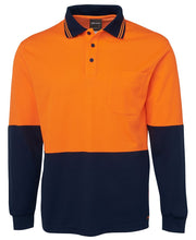 JB's HV L/S COTTON BACK POLO -  6HPL
