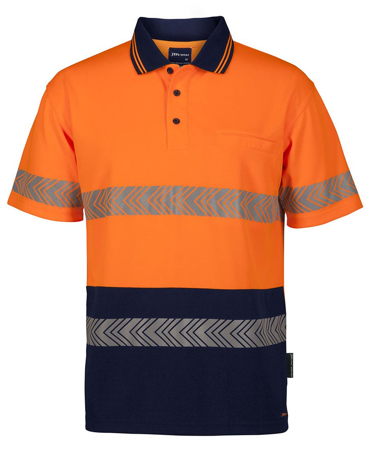 JB's HV S/S SEGMENTED TAPE POLO -  6HSST