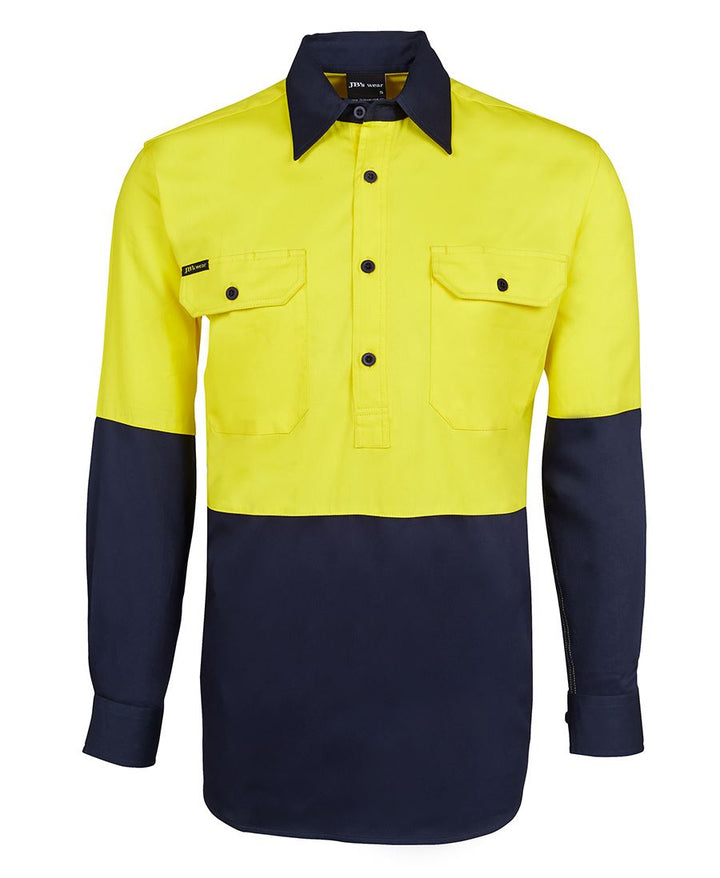 JB's HV CLOSE FRONT L/S 190G SHIRT -  6HVCF