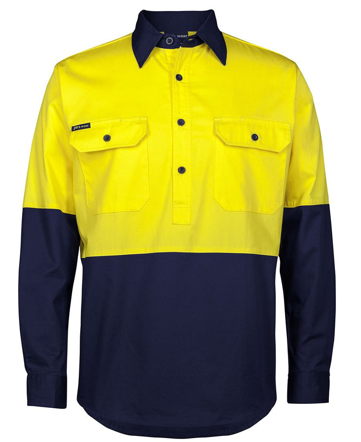JB's HV CLOSE FRONT L/S 150G WORK SHIRT -  6HVCS
