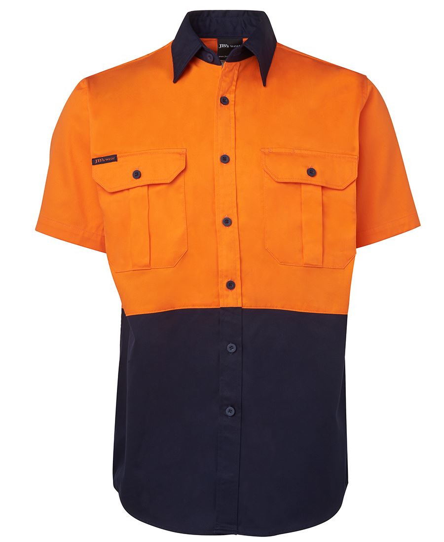JB's Hi Vis S/S 190G Work Shirt - 6HWS