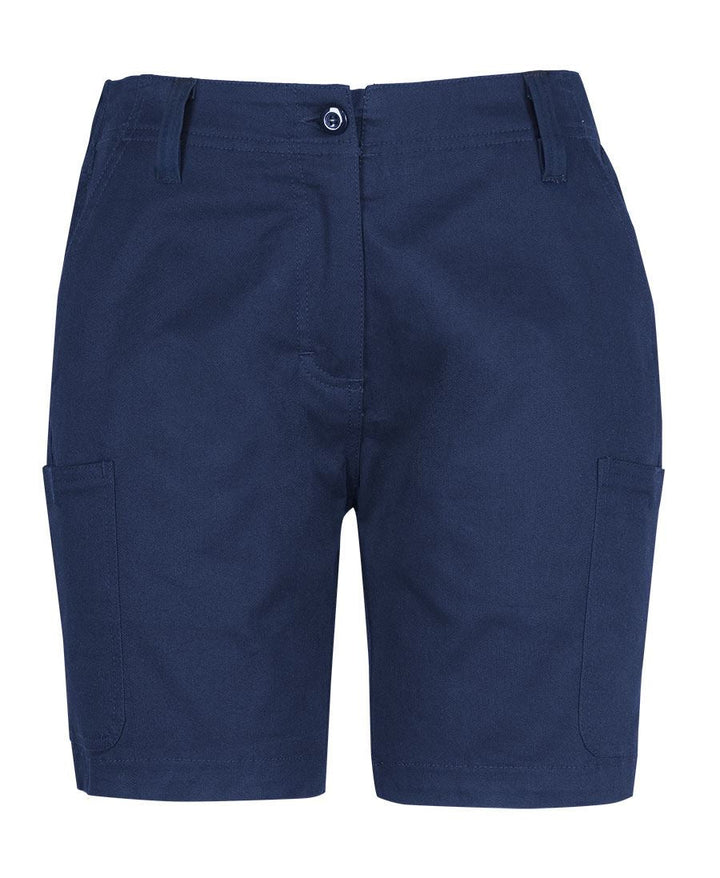 JB's LADIES MULTI POCKET STRETCH TWILL SHORT - 6MTS1
