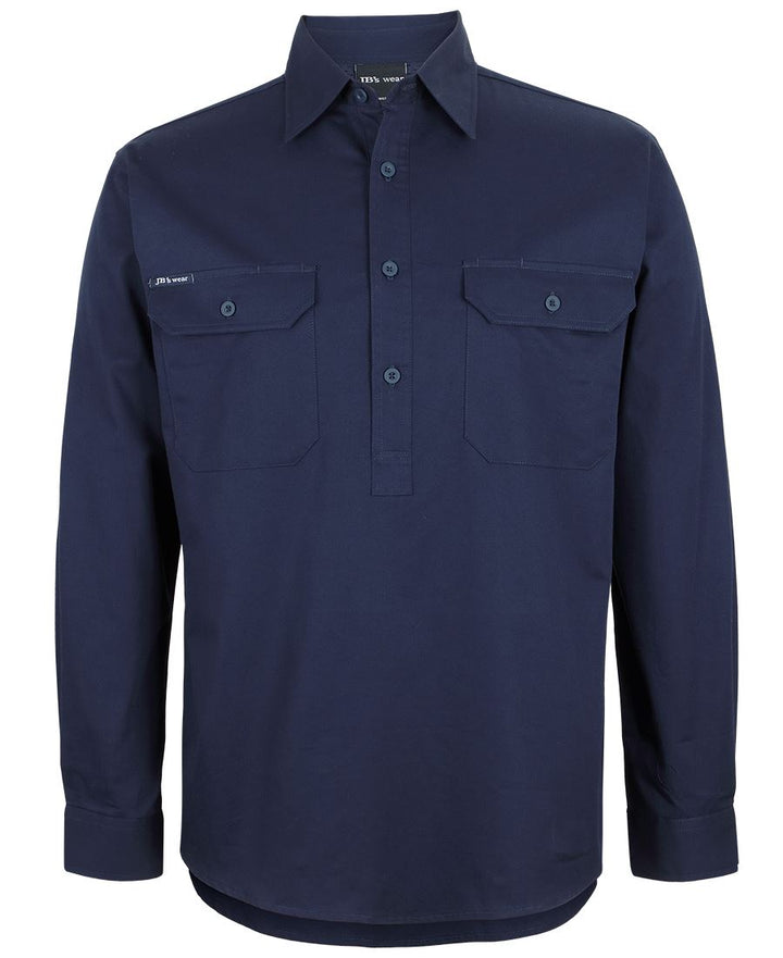 JB's CLOSE FRONT L/S 150G WORK SHIRT -  6WLCF