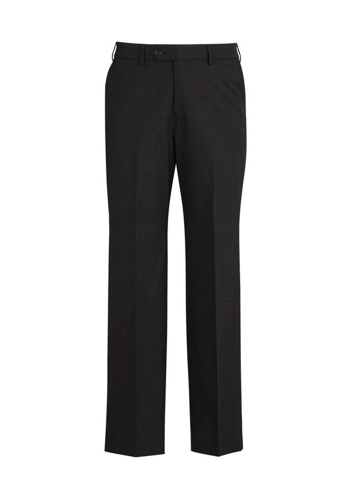 Mens Comfort Wool Stretch Flat Front Pant-74012-biz-corporates