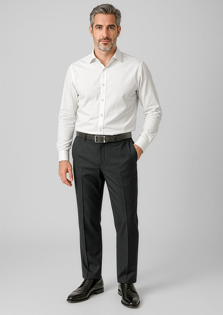 Comfort Wool Stretch Mens Adjustable Waist Pant-74014-biz-corporates