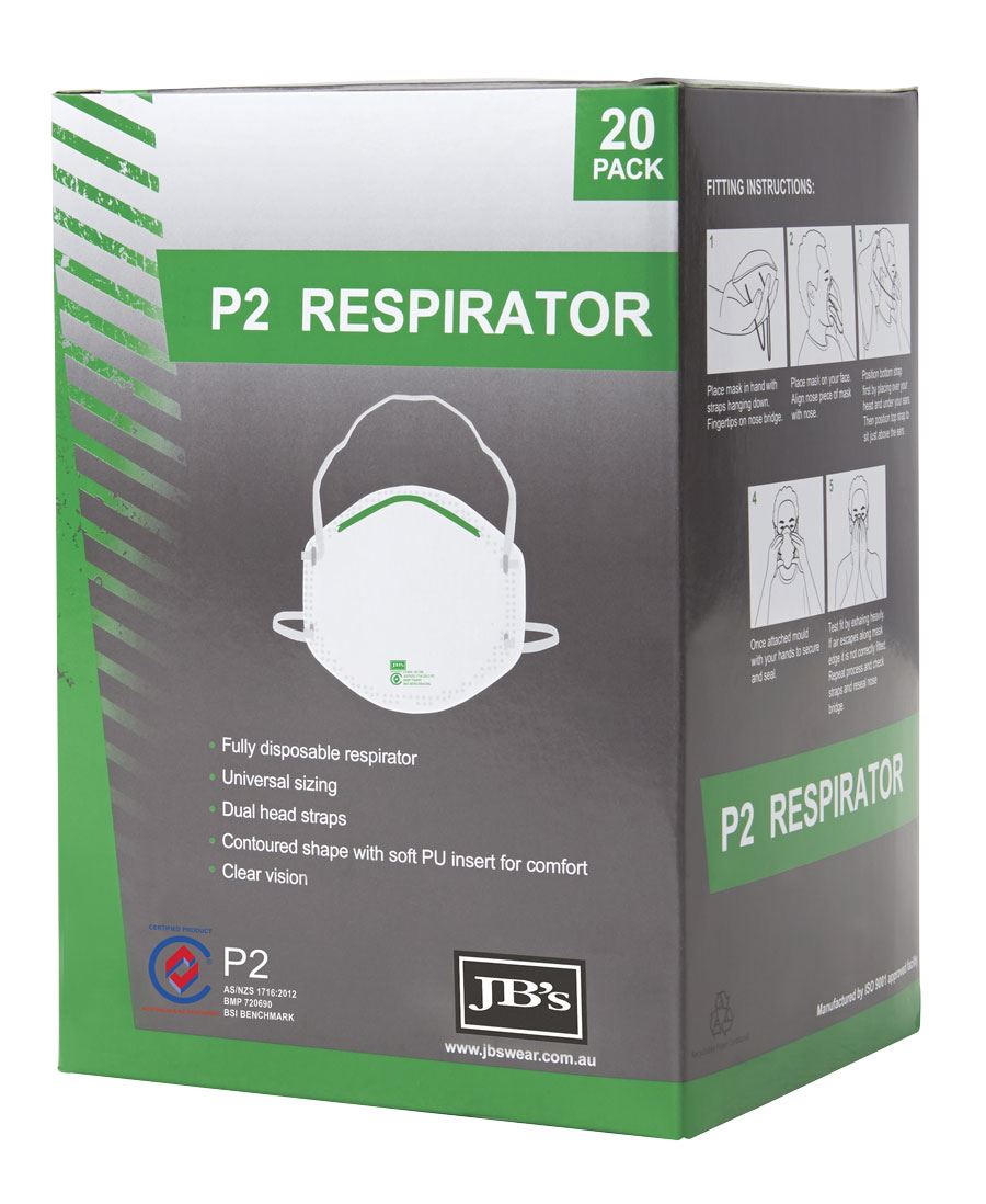 JB's P2 Respirator (20pc) - 8C100