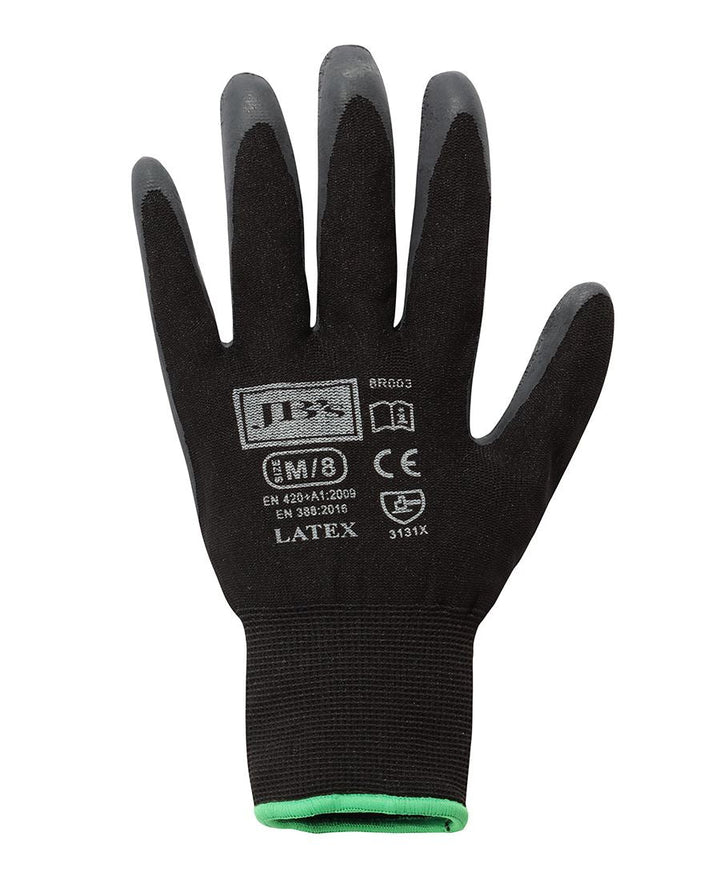 JB's BLACK LATEX GLOVE (12 PK) - 8R003