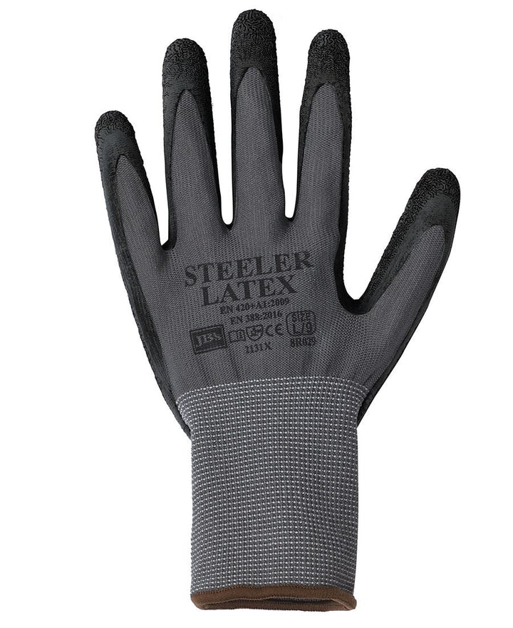 JB's STEELER CRINKLE LATEX GLOVE (12PK) -  8R029