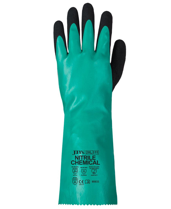 JB's TYPE A NITRILE CHEMICAL GLOVE - 8R033