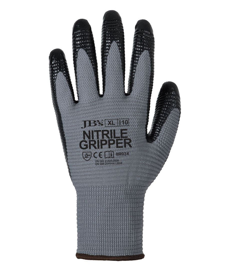 JB's NITRILE GRIPPER GLOVE (12PK) - 8R034