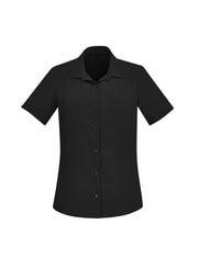 Womens Florence Plain Short Sleeve Shirt-CS947LS-biz-care