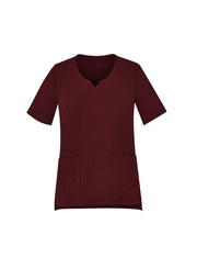 Womens Avery Round Neck Scrub Top-CST942LS-biz-care
