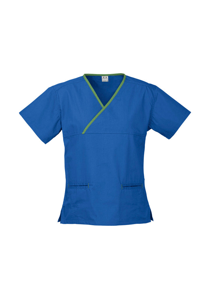Womens Contrast Scrub Top-H10722-biz-collection