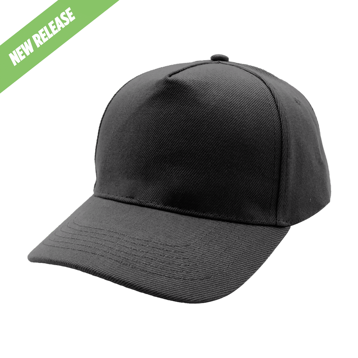 V5038 Headwear24 Fade Resistant 5 Panel Cap - BLACK