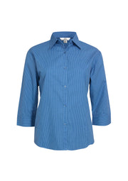 Womens Micro Check 3/4 Sleeve Shirt-LB8200-biz-collection