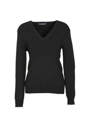 Womens V-Neck Knit Pullover-LP3506-biz-collection