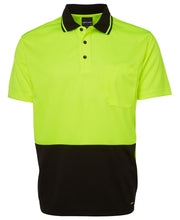 JB's Adults Hi Vis Non Cuff Traditional Polo - 6HVNC