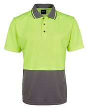 JB's Adults Hi Vis Non Cuff Traditional Polo - 6HVNC