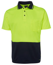 JB's Adults Hi Vis Non Cuff Traditional Polo - 6HVNC