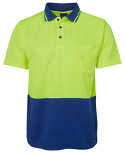 JB's Adults Hi Vis Non Cuff Traditional Polo - 6HVNC - 1