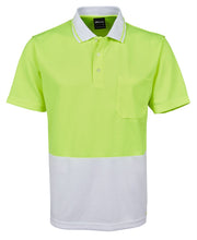 JB's Adults Hi Vis Non Cuff Traditional Polo - 6HVNC - 1