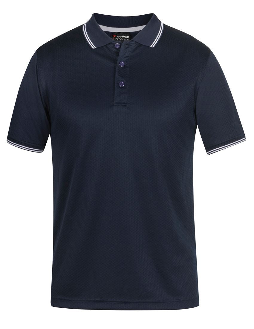 Podium Jacquard Contrast Polo - 7JCP