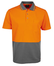 JB's Adults Hi Vis Non Cuff Traditional Polo - 6HVNC - 1