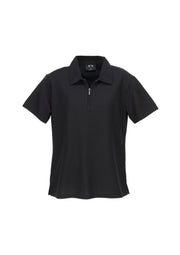 Womens Micro Waffle Short Sleeve Polo-P3325-biz-collection