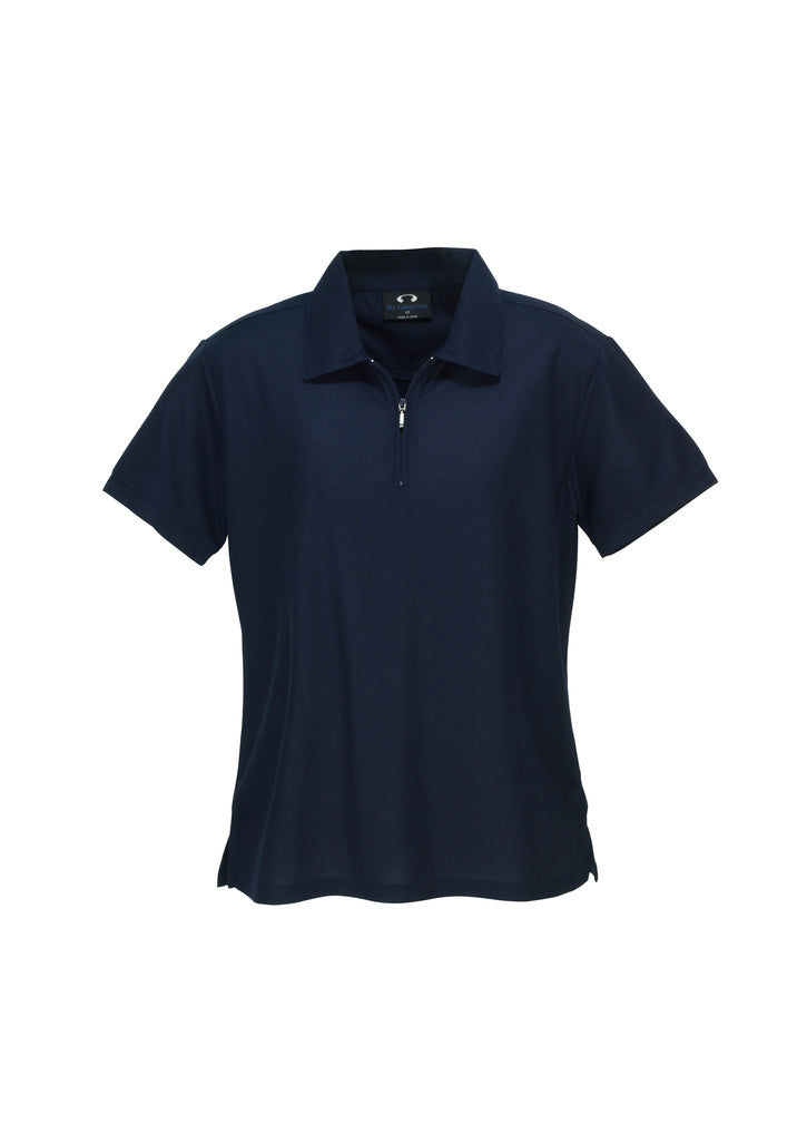 Womens Micro Waffle Short Sleeve Polo-P3325-biz-collection