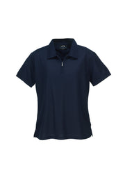 Womens Micro Waffle Short Sleeve Polo-P3325-biz-collection