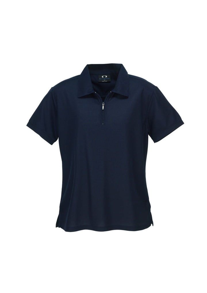 Womens Micro Waffle Short Sleeve Polo-P3325-biz-collection