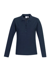 Womens Crew Long Sleeve Polo-P400LL-biz-collection