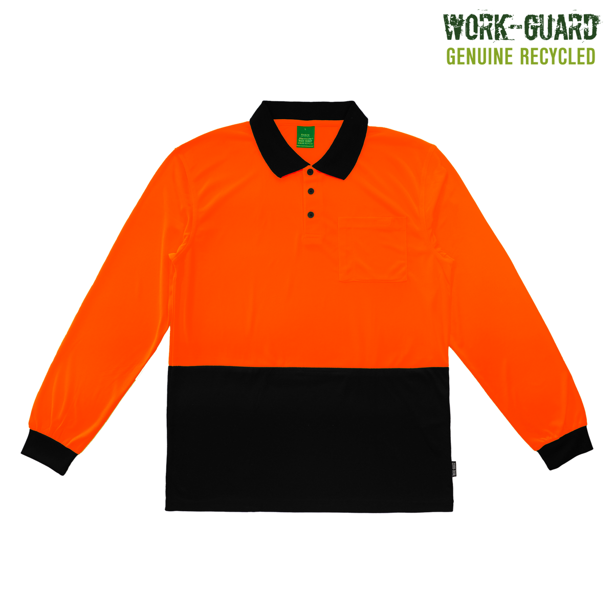 R482X Work-Guard Recycled Hi Vis Longsleeve Polo