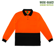 R482X Work-Guard Recycled Hi Vis Longsleeve Polo