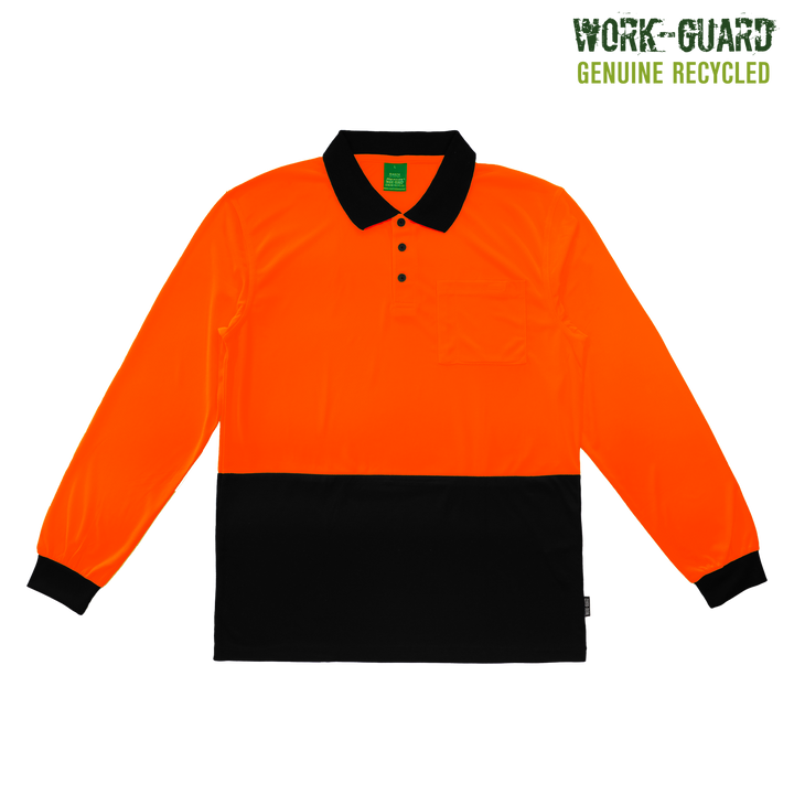 R482X Work-Guard Recycled Hi Vis Longsleeve Polo