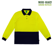 R482X Work-Guard Recycled Hi Vis Longsleeve Polo
