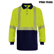 R486X Work-Guard Recycled Hi Vis Long Sleeve Day/Night Polo