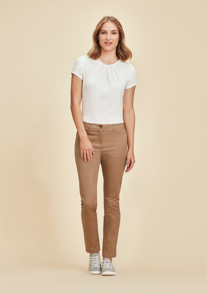 Womens Slim Leg Stretch Chino Pant-RGP263L-biz-corporates