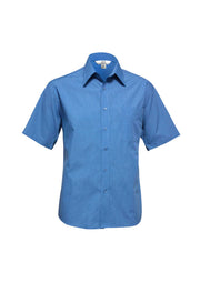 Mens Micro Check Short Sleeve Shirt-SH817-biz-collection