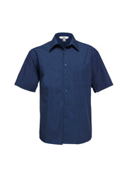 Mens Micro Check Short Sleeve Shirt-SH817-biz-collection