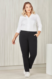 Womens Comfort Waist Straight Leg Pant-CL955LL-biz-care